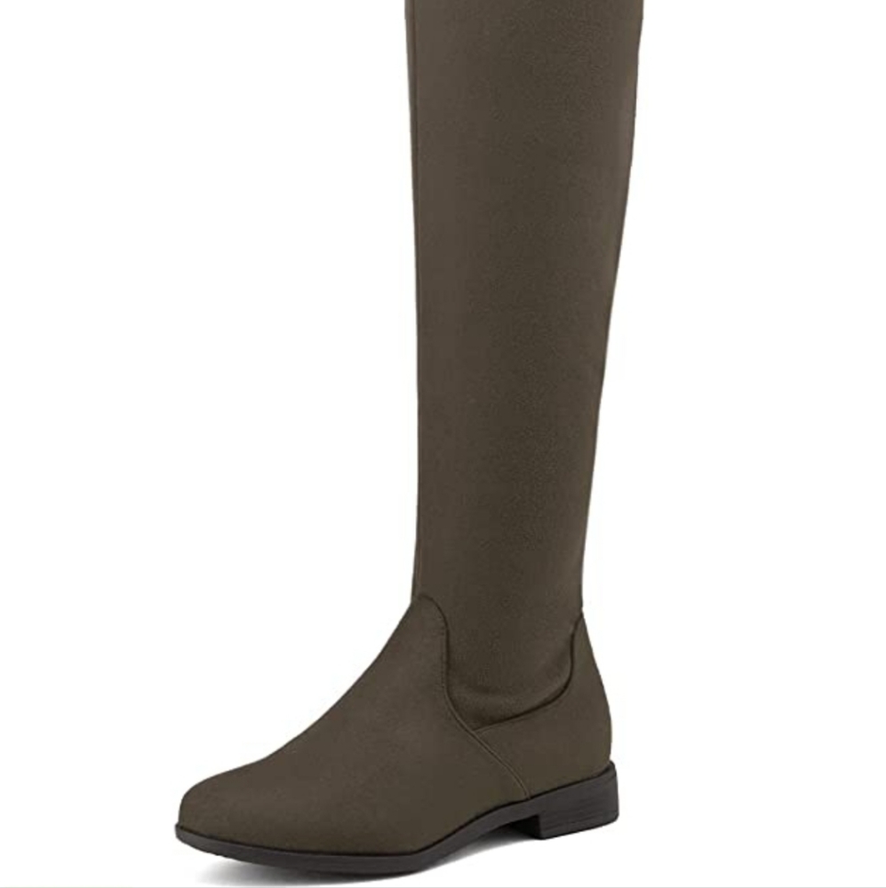 DREAM PAIRS Women's Thigh High Over The Knee Fashion Boots Block Mid Heel Long S